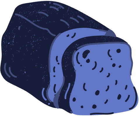 Pan rebanado decorativo